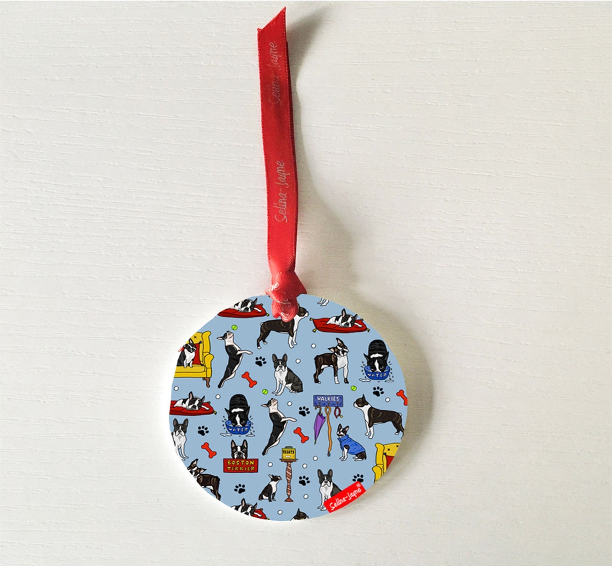 Boston Terrier Dog Hanging Decoration by Selina-Jayne