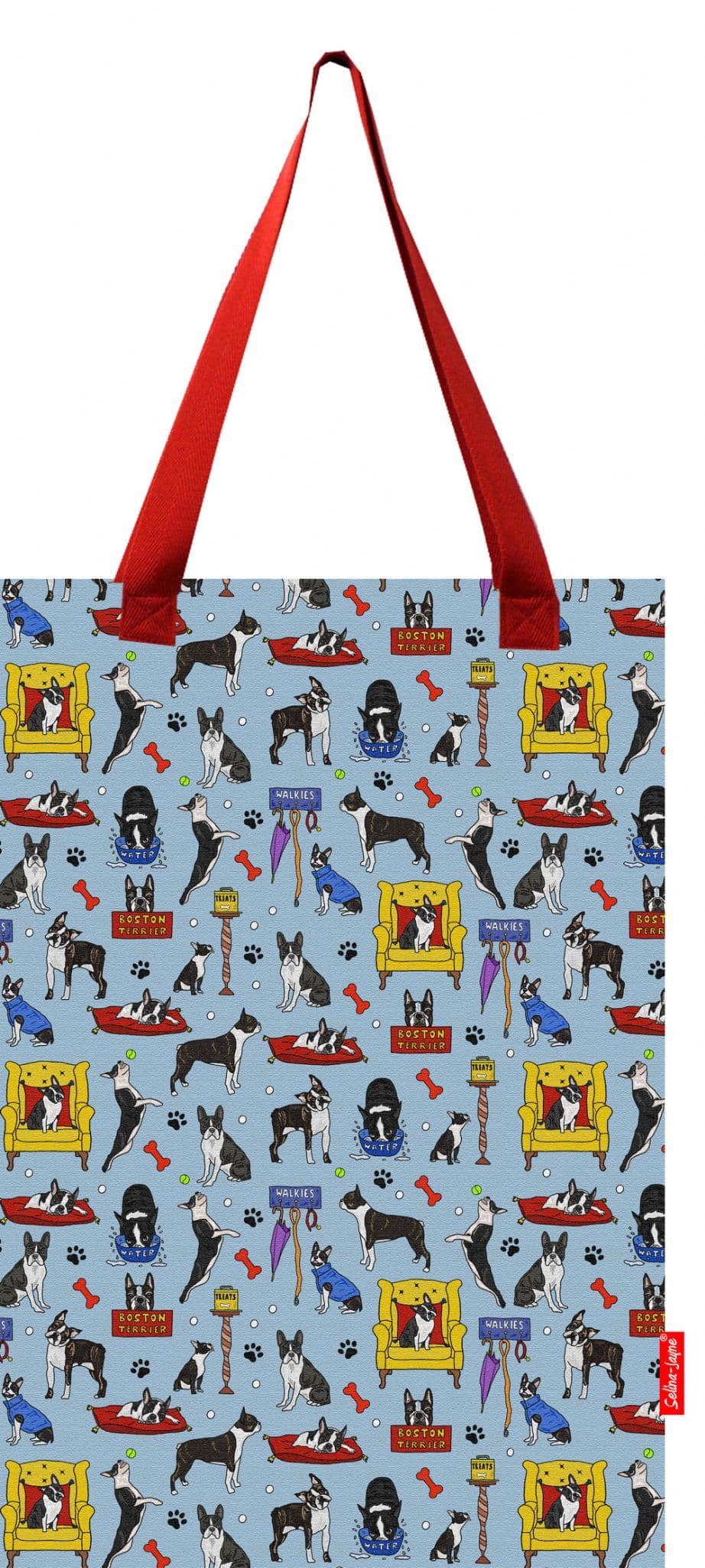 Boston Terrier Dog Tote Bag by Selina-Jayne