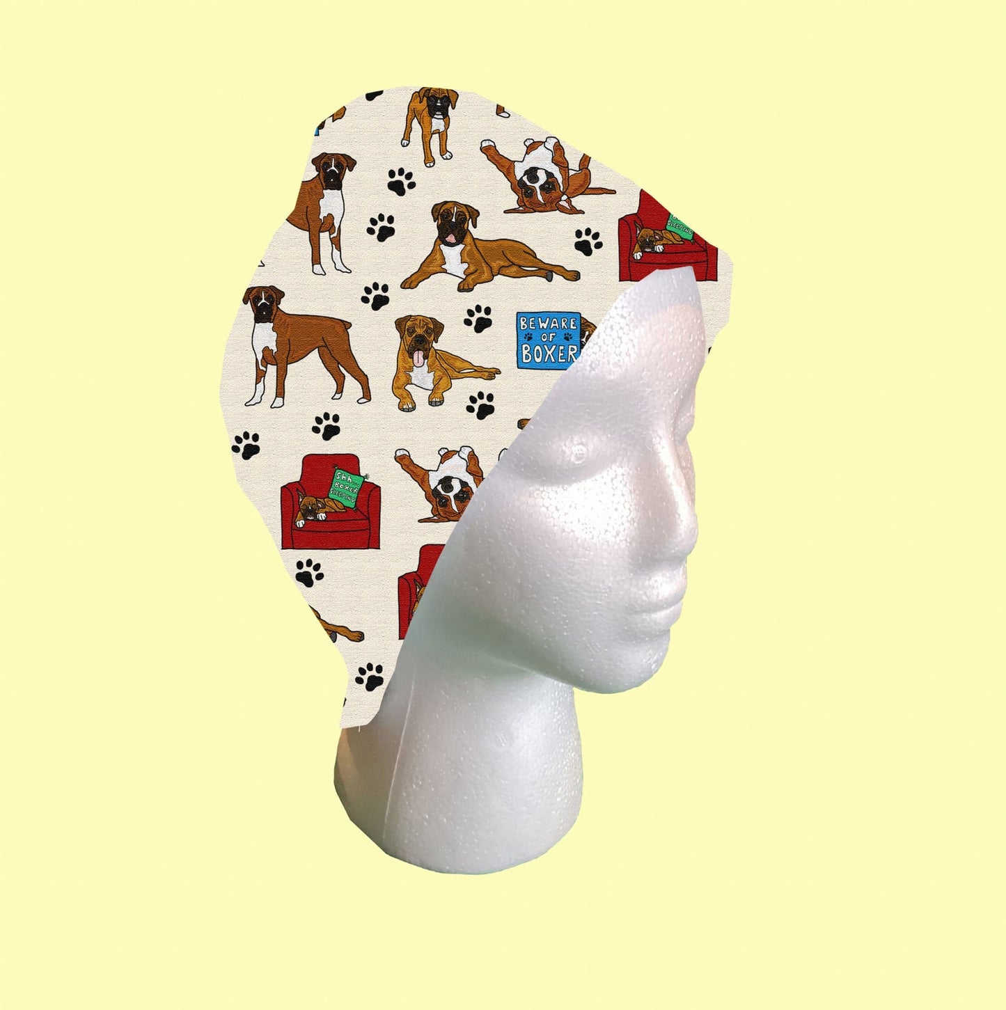 Boxer Dog Scrub Cap by Selina-Jayne