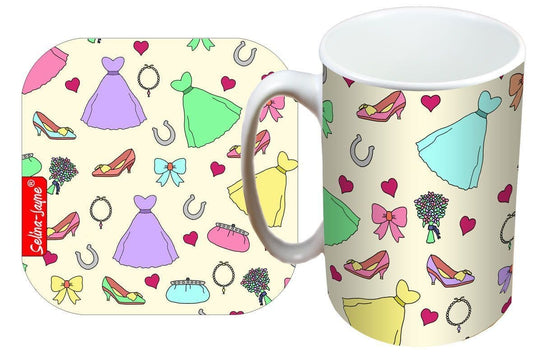 Bridesmaid Mug and Coaster Gift Set by Selina-Jayne