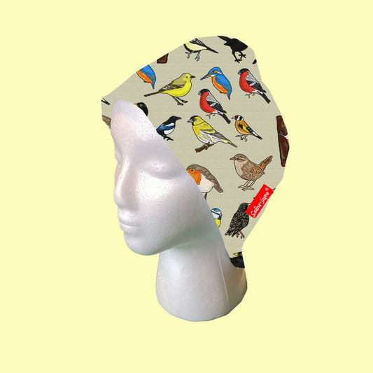 British Birds Scrub Cap by Selina-Jayne