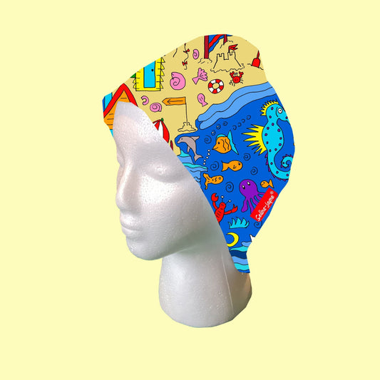 British Seaside Scrub Cap by Selina-Jayne