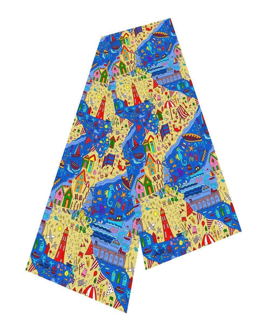 British Seaside Silk Scarf by Selina-Jayne
