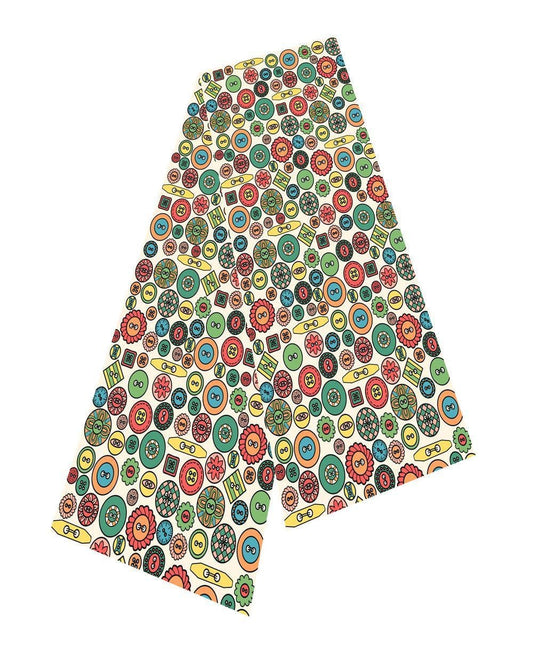 Buttons Silk Scarf by Selina-Jayne