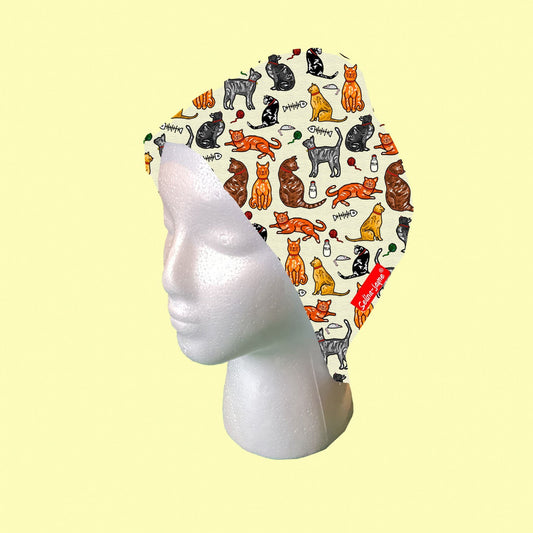 Cats Scrub Cap by Selina-Jayne