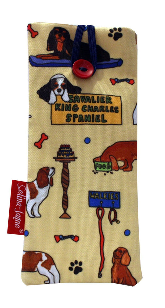 Cavalier King Charles Dog Soft Fabric Glasses Case by Selina-Jayne