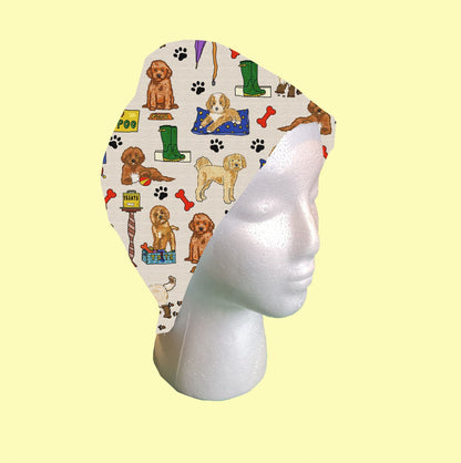 Cavapoo Scrub Cap by Selina-Jayne