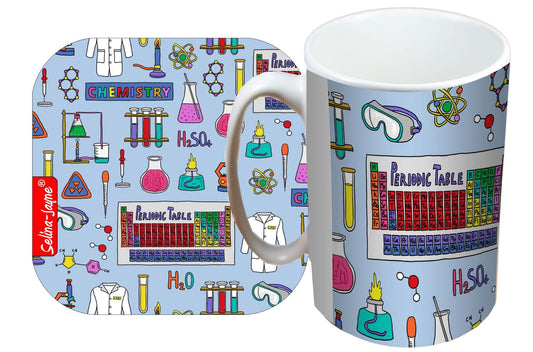 Chemistry Mug and Coaster Gift Set by Selina-Jayne