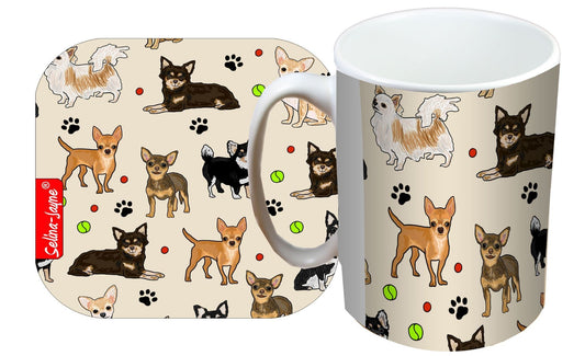 Chihuahua Mug and Coaster Gift Set by Selina-Jayne