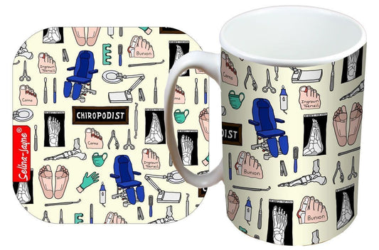 Chiropodist Mug and Coaster Gift Set by Selina-Jayne