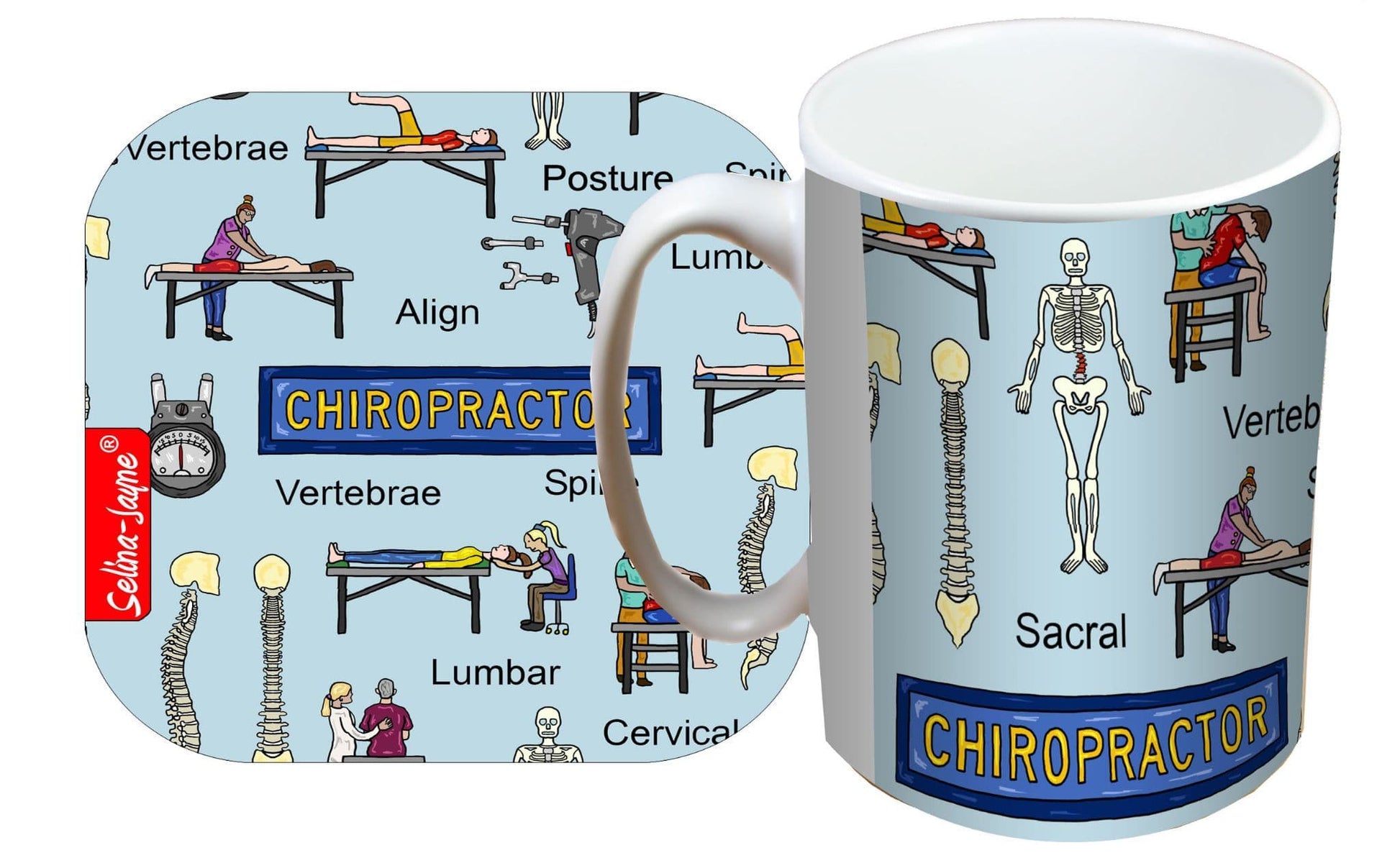 Chiropractor Mug and Coaster Gift Set by Selina-Jayne