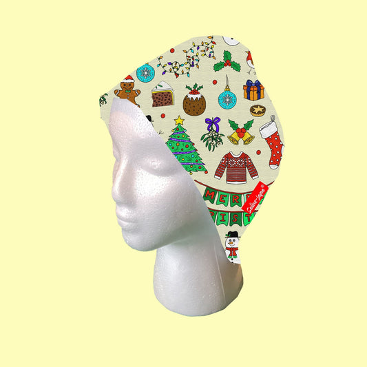 Christmas Scrub Cap by Selina-Jayne