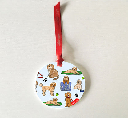 Cockapoo Dogs Hanging Decoration by Selina-Jayne