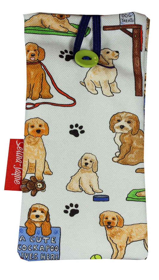 Cockapoo Dogs Soft Glasses Case by Selina-Jayne
