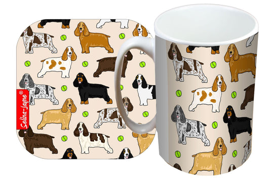 Cocker Spaniel Mug and Coaster Gift Set by Selina-Jayne