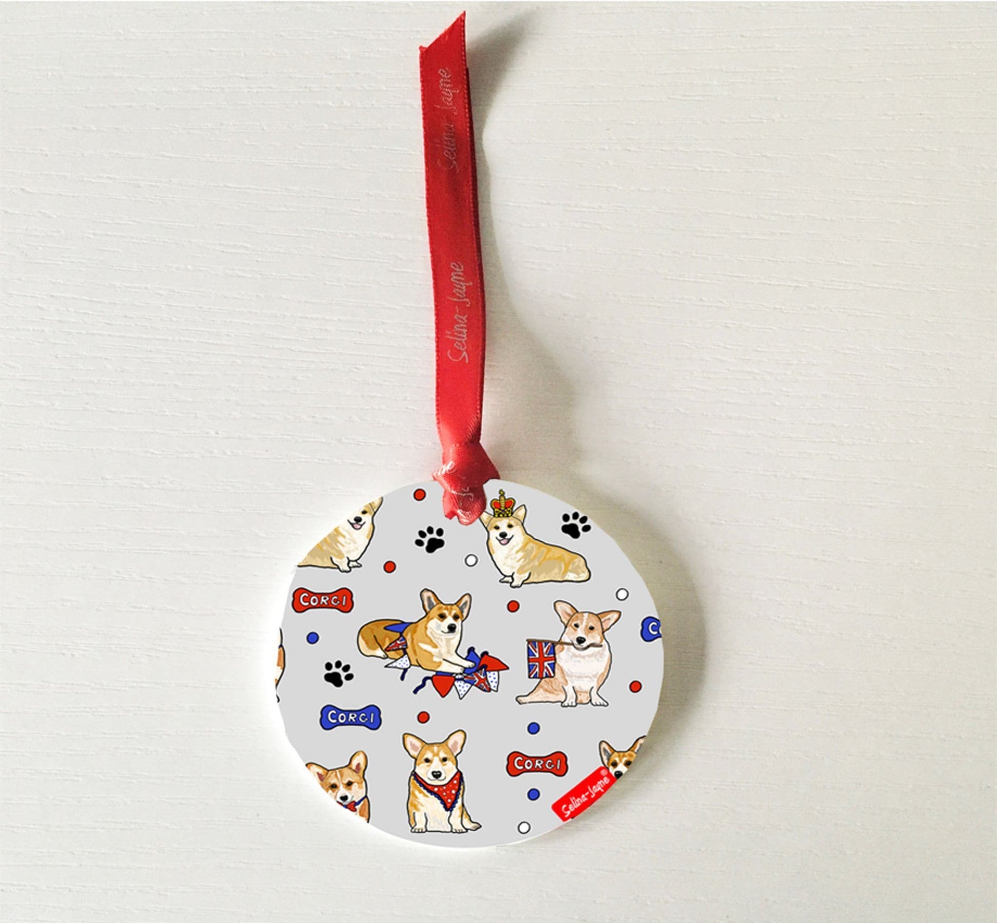 Corgi Dogs Hanging Decoration by Selina-Jayne