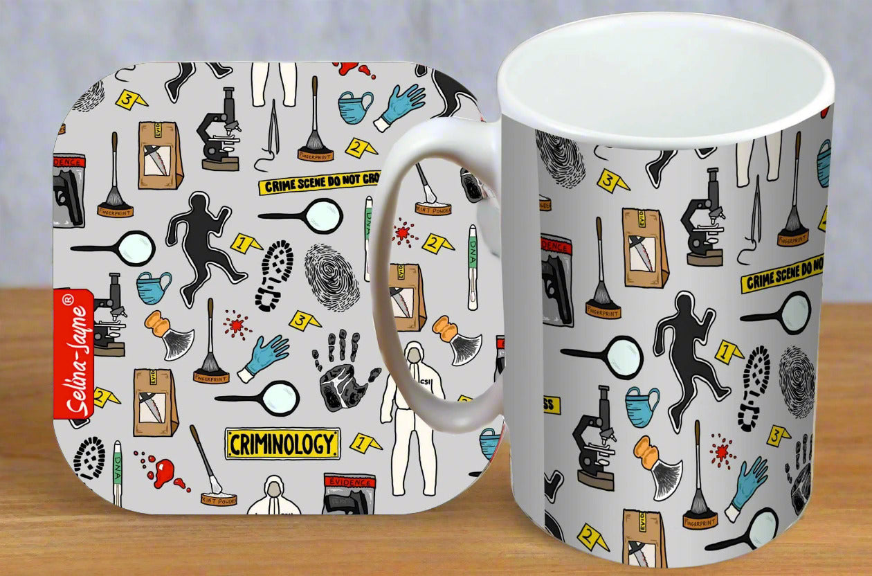 Criminologist Mug and Coaster Gift Set by Selina-Jayne