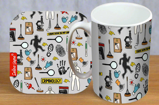 Criminologist Mug and Coaster Gift Set by Selina-Jayne