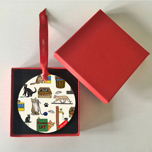 Curious Cats Hanging Decoration by Selina-Jayne
