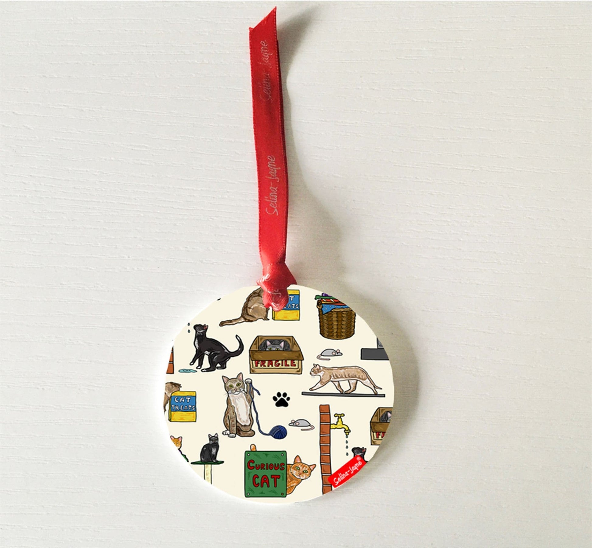 Curious Cats Hanging Decoration by Selina-Jayne