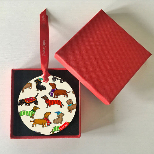 Dachshunds Hanging Decoration by Selina-Jayne