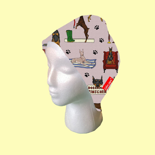 Doberman Pinscher Dog Scrub Cap by Selina-Jayne