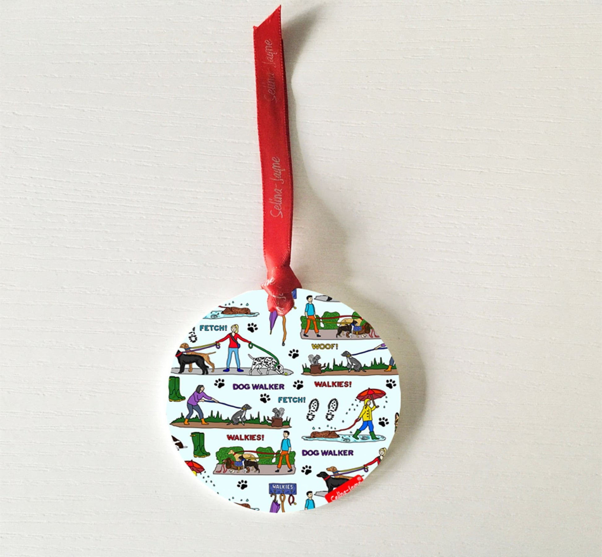 Dog Walker Hanging Decoration by Selina-Jayne