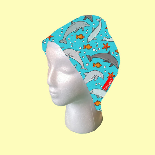 Dolphins Scrub Cap by Selina-Jayne