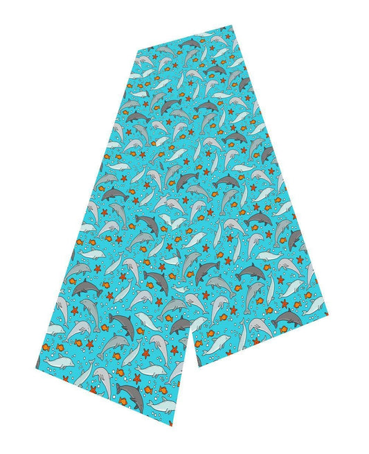 Dolphins Silk Scarf by Selina-Jayne