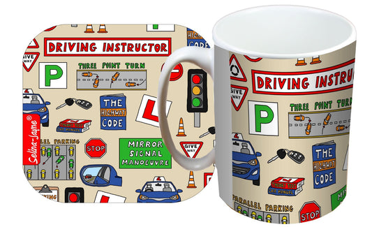 Driving Instructor Mug and Coaster Gift Set by Selina-Jayne