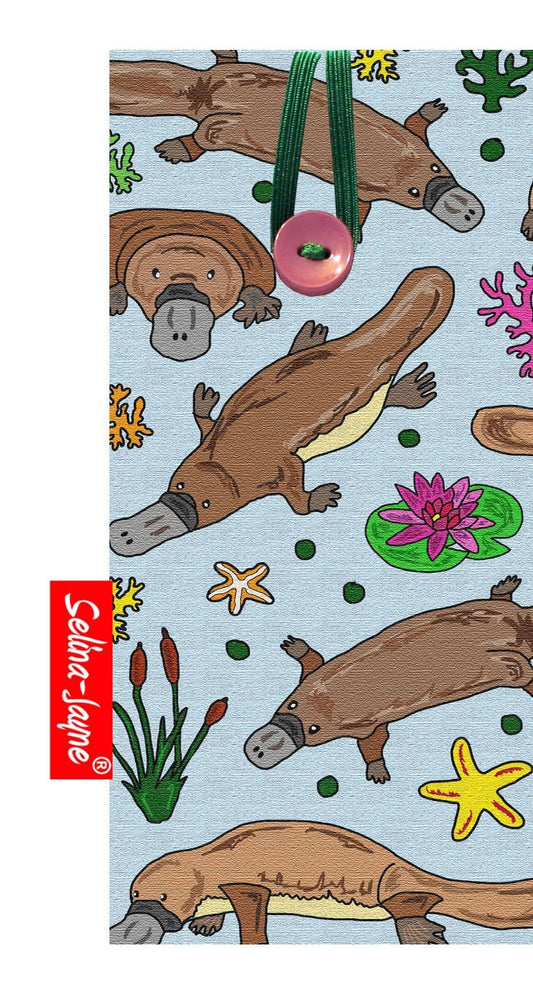 Duck Billed Platypus Glasses Case Soft Fabric by Selina-Jayne