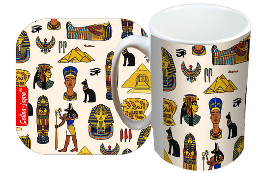 Egyptologist Mug and Coaster Gift Set by Selina-Jayne
