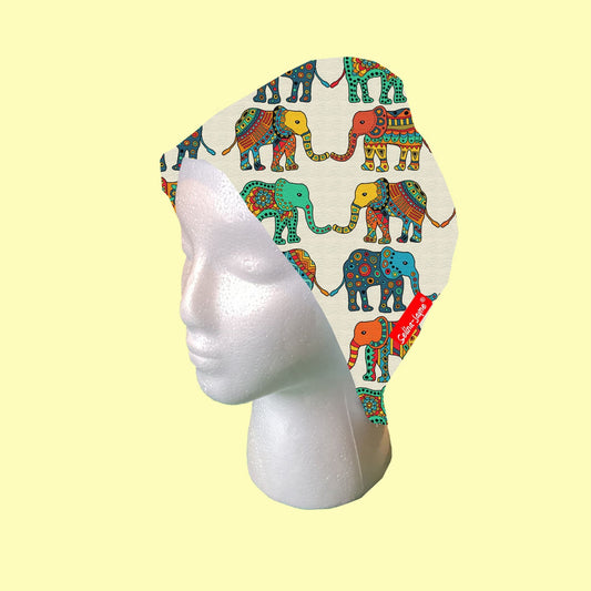 Elephants Scrub Cap by Selina-Jayne