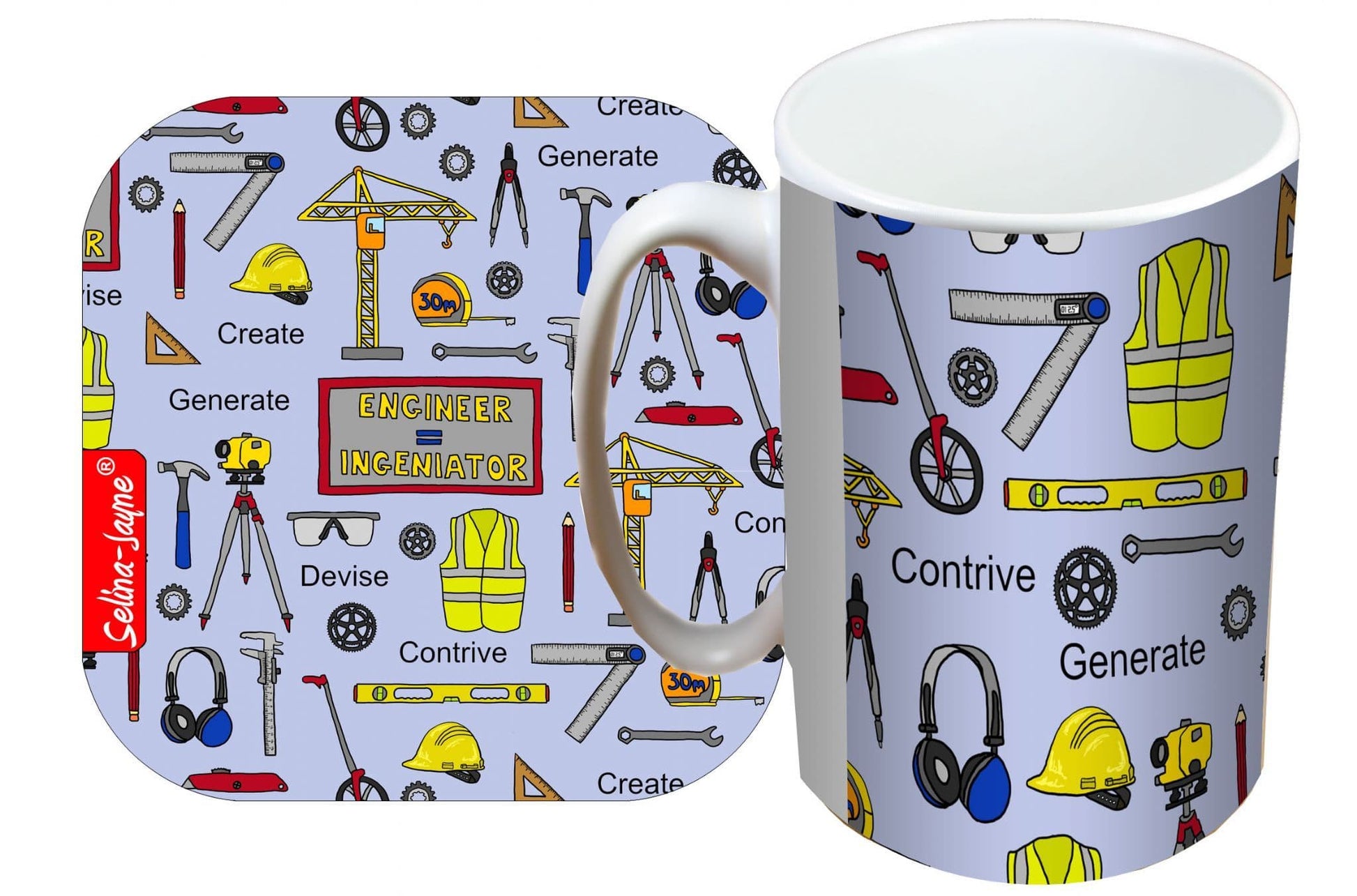 Engineer Mug and Coaster Gift Set by Selina-Jayne