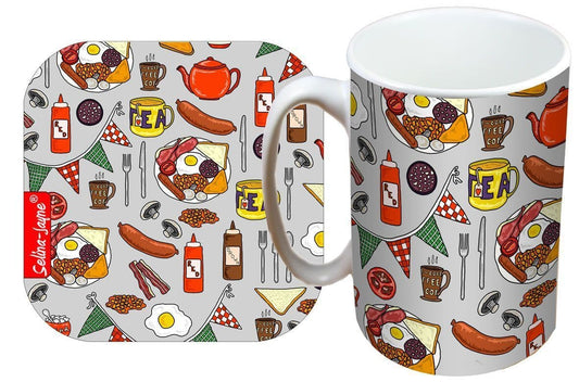 English Breakfast Mug and Coaster Gift Set by Selina-Jayne