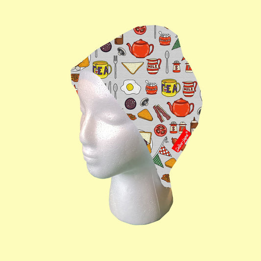 English Breakfast Scrub Cap by Selina-Jayne