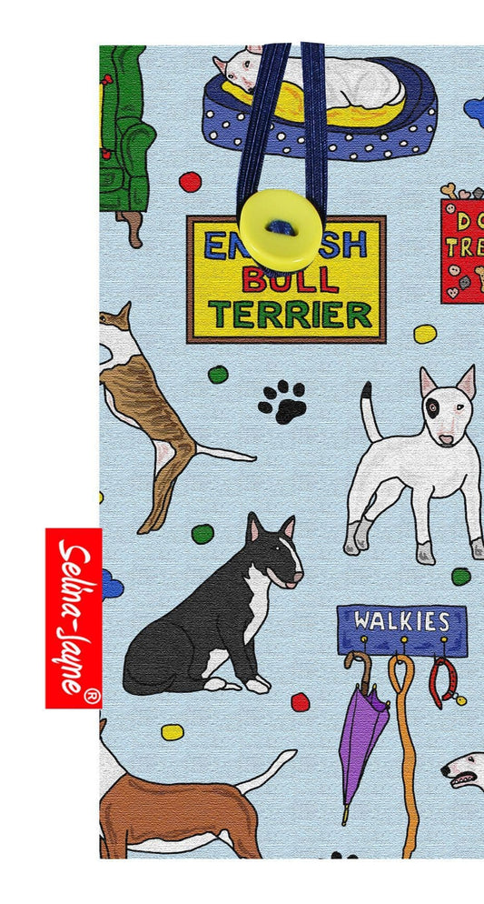 English Bull Terrier Glasses Case Soft Fabric by Selina-Jayne