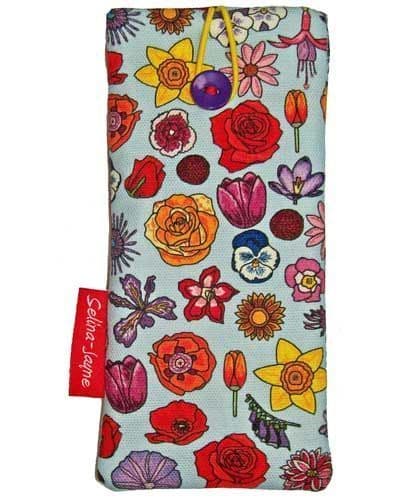 English Flowers Soft Glasses Case by Selina-Jayne