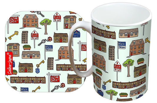Estate Agent Mug and Coaster Gift Set by Selina-Jayne