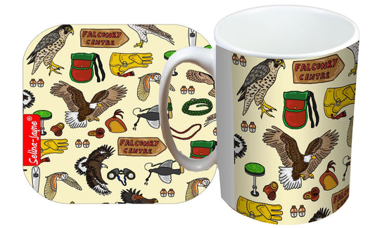 Falconry Mug and Coaster Gift Set by Selina-Jayne