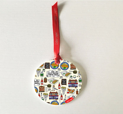 Fish and Chips Hanging Decoration by Selina-Jayne