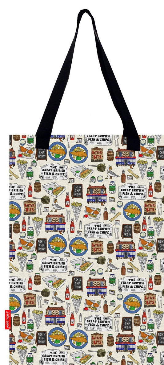 Fish and Chips Tote Bag by Selina-Jayne