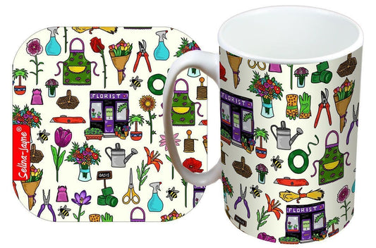 Florist Mug and Coaster Gift Set by Selina-Jayne