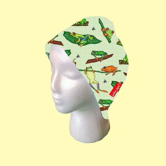 Frogs Scrub Cap by Selina-Jayne