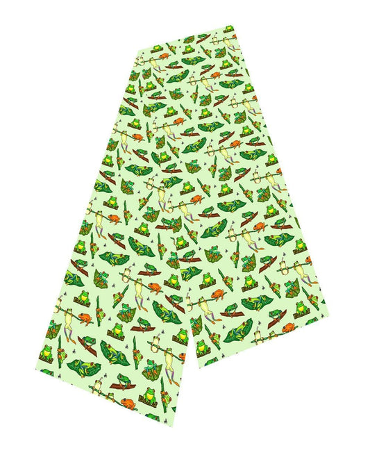 Frogs Silk Scarf by Selina-Jayne
