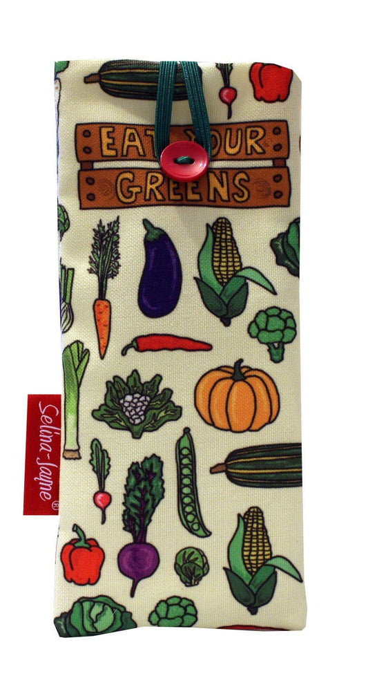 Garden Vegatables Soft Fabric Glasses Case by Selina-Jayne