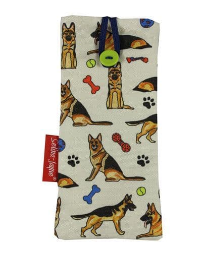 German Shepherd Dog Soft Glasses Case by Selina-Jayne