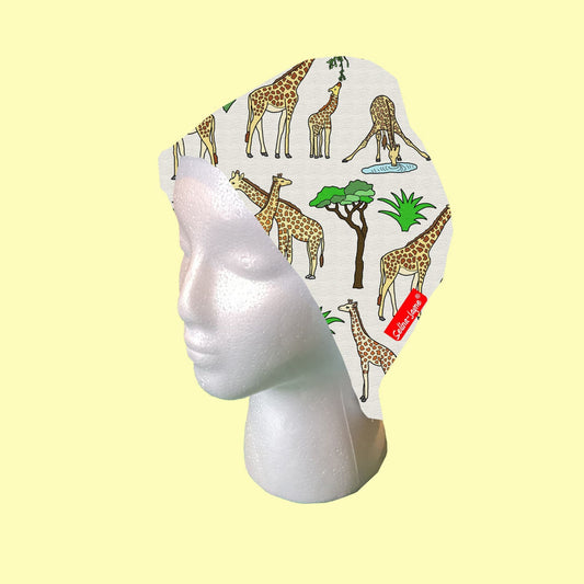 Giraffe Scrub Cap by Selina-Jayne