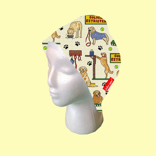 Golden Retriever Scrub Cap by Selina-Jayne