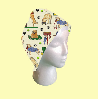 Golden Retriever Scrub Cap by Selina-Jayne